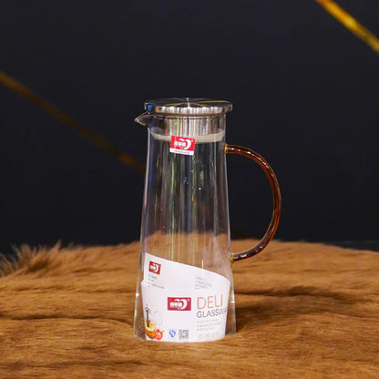 GLASS CUP AND PITCHER, 7 PCS" (which aligns with the 6 glasses + 1 jug in the image)