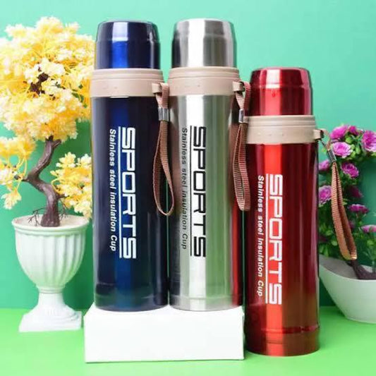Sports Stainless Steel Vacuum Flask – Insulated Water Bottle (1000ml)
